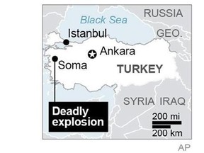 Map locates Soma, Turkey.; 1c x 3 inches; 46.5 mm x 76 mm;