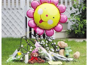 Flowers, candles and toys pile up at the Liknes home after murder charges were announced Monday. A reader says the events have shaken his faith.