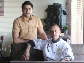 Owner Rohan Anand, right, and director Gurpreet Singh Dhaliwal recently opened Saffron Mantra. The restaurant offers a fusion of Indian and French food.