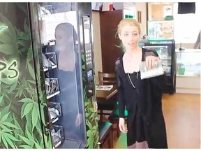 The B.C. Pain Society released this video demonstrating what it calls Canada's first pot vending machine at its Commercial Drive dispensary.