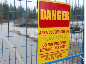 A pathway is still closed in Fish Creek Provincial Park due to damage caused by the June floods.