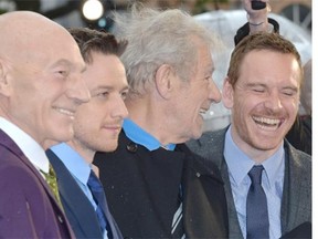 Patrick Stewart, left, James McAvoy, Ian McKellen and Michael Fassbender star in X-Men: Days Of Future Past.