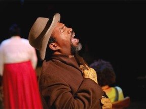 Orville Cameron as John Ware in John Ware Reimagined, Calgary playwright Cheryl Foggo’s drama that runs at Lunchbox Theatre through August 30.