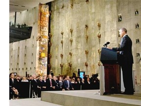 President Barack Obama speaks at the National September 11 Memorial Museum, Thursday, May 15, 2014, in New York.
