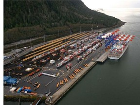 Container imports at Prince Rupert’s port have risen steadily.