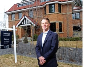 Realtor Dennis Plintz, with Sotheby’s International Realty Canada, outside a home in the Mount Royal neighbourhood.