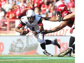 RedBlacks QB Henry Burris will likely move into third place in all-time passing yardage when he faces his former team in the Stampeders Sunday in Ottawa.