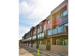 Residents are moving into Brookfield Residential’s Mosaic Bridgeland townhouse development.