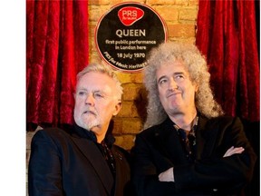 Roger Taylor, left, and Brian May will work on a new Queen album.
