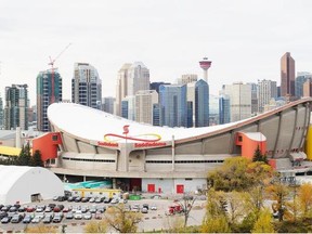 One of the Saddledome’s shortcomings is its distinctive roof, which makes it unsuitable for some concert acts that hang key elements of the set from the middle of the venue.