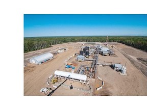 An N-Solv supplied picture shows its 500-barrel-per-day pilot plant at the Suncor Dover site.