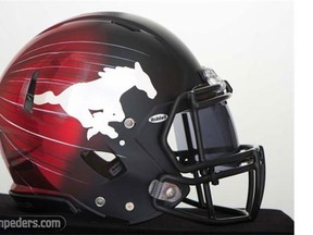 The Calgary Stampeders' new "signature" helmet.