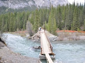 Spray Bridge in Banff National Park is being replaced after last June’s flooding.