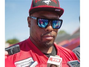 Stampeders slotback Nik Lewis didn’t see the field much during Thursday’s win over the Eskimos, and his consecutive games with a catch streak ended at 166.