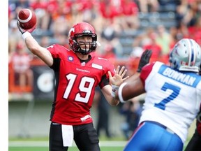 Stamps quarterback Bo Levi Mitchell was impressive in the season debut Saturday against the Montreal Alouettes, leading Calgary to a 29-8 victory.
