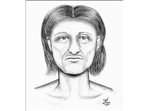 The suspect in a sexual assault in the Queen’s Park Cemetery on Saturday is shown in a police sketch.
