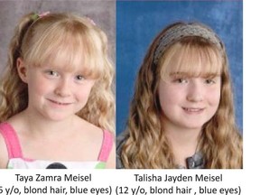 Taya Zamra Meisel and Talisha Jayden Meisel, who are believed to be involved in a parental abduction.