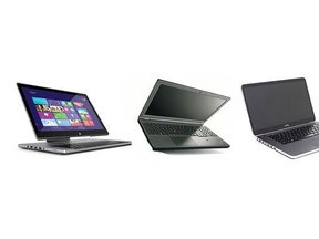 Fifteen-inch notebooks like the ones above from Acer, Lenovo and Dell offer desktop-class performance, large screens and portability for business users.
