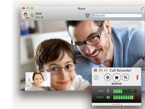 Call Recorder for Skype (Mac OS) and Evaer (Windows) allow the recording of audio and video conversations on Skype for playing back at a later date or for sharing on the Internet.