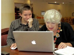 Young student mentors and older adults make connections with each other, and with folks online, through technology training programs run as part of a global Cyber Seniors movement.