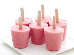 These Cherry Lime Smoothie Pops will be a hit with the kids.