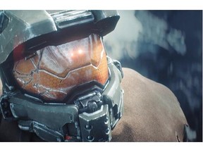 This file photo provided by Microsoft shows a scene from the Halo video game for the Xbox One. Master Chief is returning to the battlefield next year. Microsoft announced plans Friday, May 16, 2014, to release the video game sequel “Halo 5: Guardians” for the Xbox One and a “Halo” television series to be produced by Steven Spielberg in fall 2015. (AP Photo/Microsoft, file)