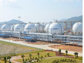 This is Husky Energy’s Liwan natural gas processing facility in China which began accepting gas from the offshore project earlier this year.