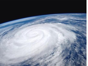 This image provided by NASA shows Hurricane Marie taken fom the International Space Station Tuesday Aug. 26, 2014. The National Weather Service said beaches stretching 100 miles up the Southern California coast would see large waves and rip currents due to Marie. (AP Photo/NASA, Reid Wiseman)