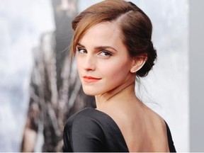 This March 26, 2014 file photo shows actress Emma Watson at the premiere of Noah, in New York. Watson, most known for her role as Hermione Granger in the Harry Potter franchise, is graduating from Brown University, an Ivy League school in Providence, R.I., on May 25.