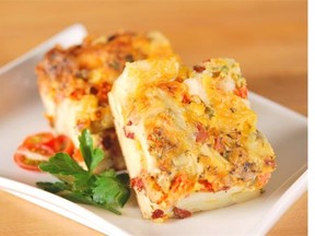 Tomato and bacon strata for Mother’s Day recipes.
