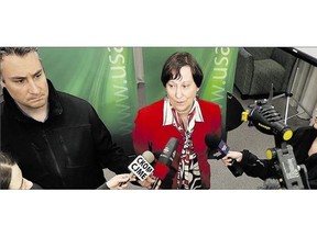 University of Saskatchewan president Ilene Busch-Vishniac issues an apology to professor Robert Buckingham Thursday.