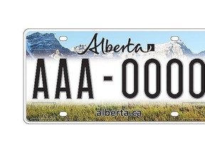 Version 3 of the three proposed new Alberta licence plate designs.