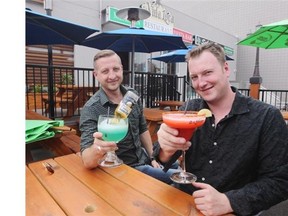 La Vida Loca Ryan Scott, left, and Grant Cichacki were photographed on the new balcony of their 17th Avenue SW Mexican restaurant on July 17, 2014.