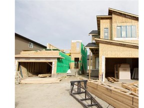 Built Green homes under construction in Walden. Adrian Shellard/For the Calgary Herald