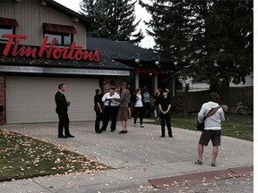 The marketing stunt quickly drew attention in Calgary's Oakridge neighbourhood.