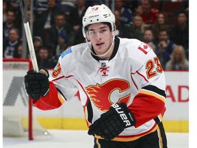 Calgary Flames forward Sean Monahan is over the flu and back on the ice, still searching for his first goal of the season.