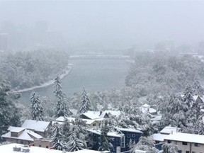 Calgary receives one major snowfall in September about every 10 years, though this year’s ranks among the biggest in the month.