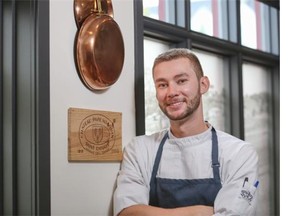 Chris Barton, owner and chef of Anew Table restaurant, poses for a photo in Calgary, on September 30, 2014.