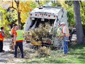 The city says tree debris clean-up will take until mid-November after September’s snowstorm. More than 17 million kilograms of debris has already been carted to city landfills.