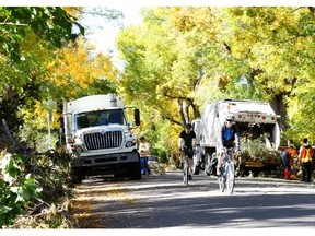 The city says tree debris cleanup will take until mid-November after September’s snowstorm. More than 12 million kilograms of debris has already been carted to city landfills.