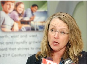 Colleen Munro, board chair Rocky View Schools, is asking the provincial government for $25 million in emergency funding for portables in overcrowded schools in Airdrie and Chestermere. Herons Crossing School is at 117 per cent occupancy and needs two portables even though it just opened.