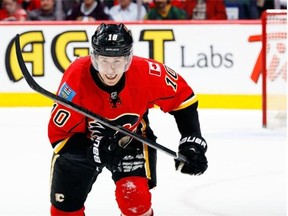 Corban Knight is looking to land a full-time job with the Flames this season after getting a taste in 2013-14.