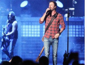 Country star Dierks Bentley played to the crowd at the Scotiabank Saddledome on Oct. 20, 2014.