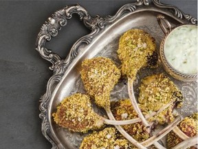 Edamame-Crusted Lamb Lollipops from ATCO Blue Flame Kitchen’s new Holiday Collection cookbook.