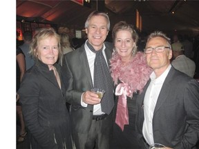 From left, Cheryl Gottselig and her husband Yves Trepanier, Honens’ Michele Stanners and Montreal artist Michael Smith.