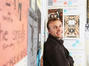 Film art director Trevor Smith will be hitting the road with the reunited Smalls, a semi-legendary Edmonton band that recently got back together. He was photographed in his Calgary production office.