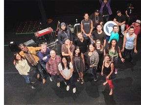 The cast of Making Treaty 7, which has its world première Thursday at the Chataqua Tent at Heritage Park in Calgary, Alberta.