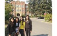 Grade 12 students from Crescent Heights High School Simran Singh (left), Manisha Lal, Avleen Kang, Safal Mann are concerned about large class sizes.
