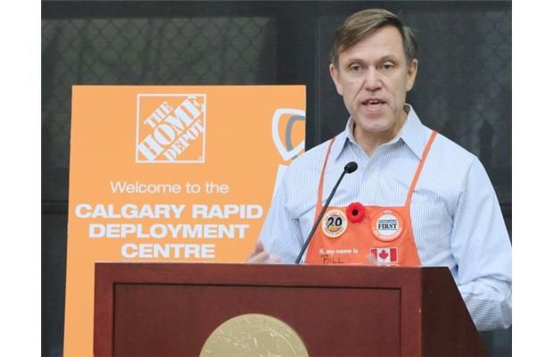 Home Depot Breaks Ground On New Calgary Rapid Deployment Centre   Home Depot Canada President Bill Lennie Speaks Cer 