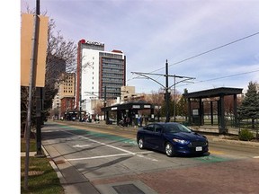 In Salt Lake City, vehicles, bikes and transit sharing the same street, while in Calgary segregation is choking vitality.